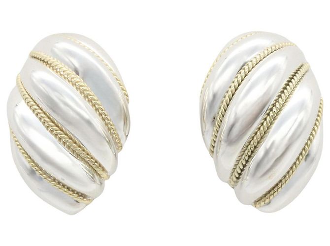 Orecchini Clip Twist Rope di Tiffany & Co. Argento D'oro