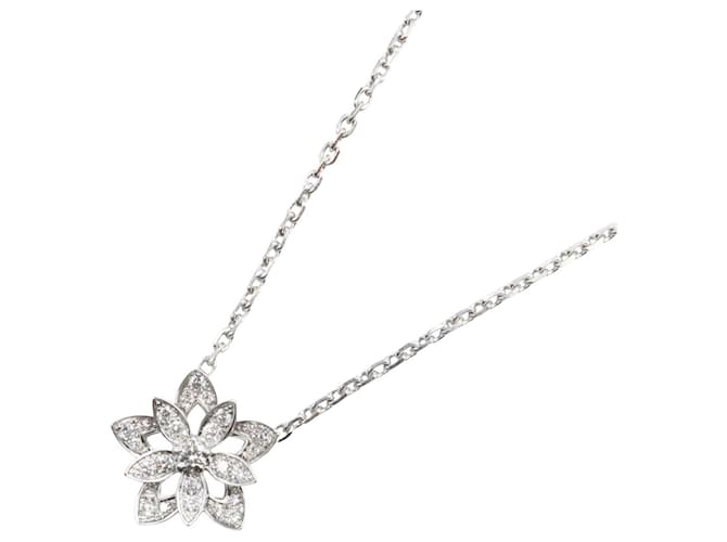 Collana Mini Lotus in Diamanti Van Cleef & Arpels Argento 