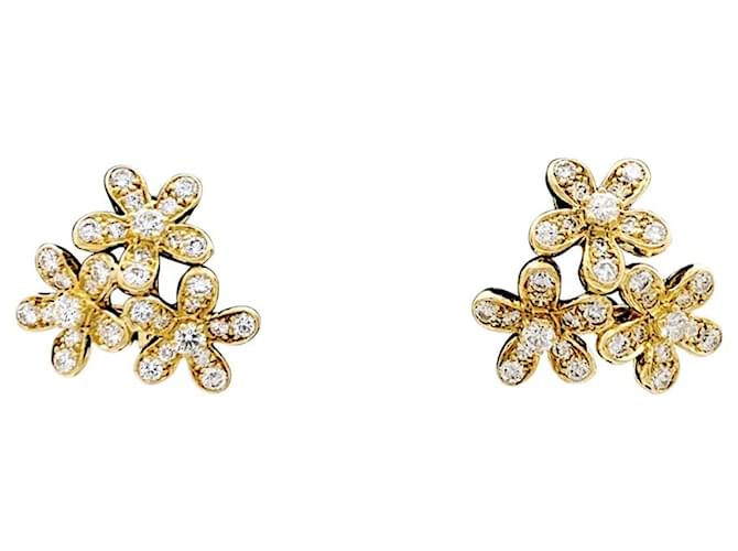 Brincos Van Cleef & Arpels, "Sócrates", ouro amarelo, diamantes. 