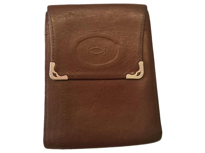 Cartera Cartier de cuero marrón Castaño