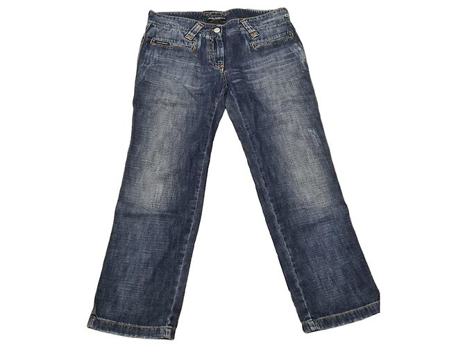 Jeans Dolce & Gabbana con cuori rosa Blu