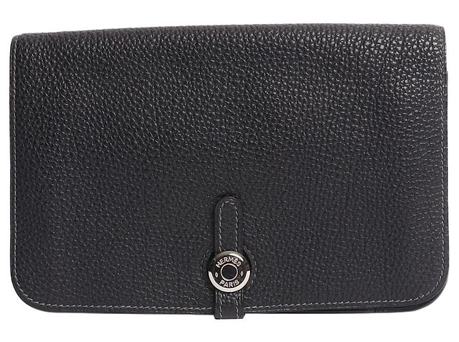 Hermès Bleu Nuit 2006 Dogon GM long wallet Navy blue