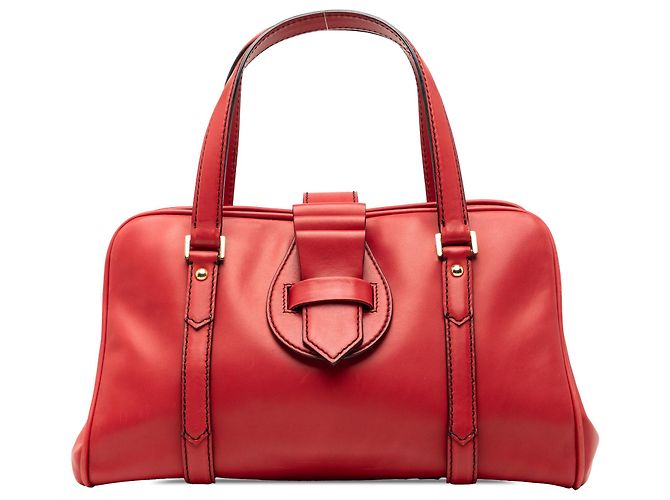 Rote Lederhandtasche von Valentino