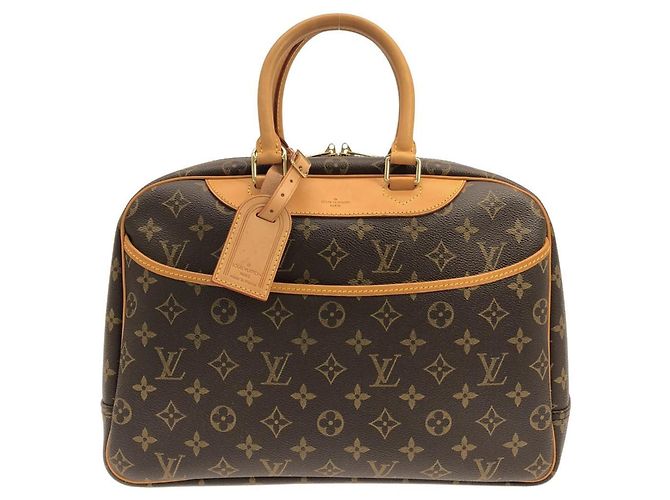 Louis Vuitton Monogram Bowling Vanity Handbag Brown