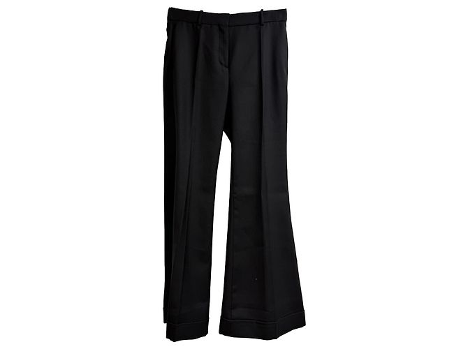 Victoria Beckham Schlaghosen aus schwarzem Polyester