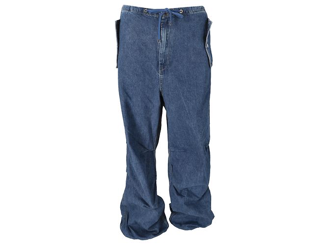 Autre Marque Dion Lee Parachute Weite Jeans aus hellblauem Baumwollstoff