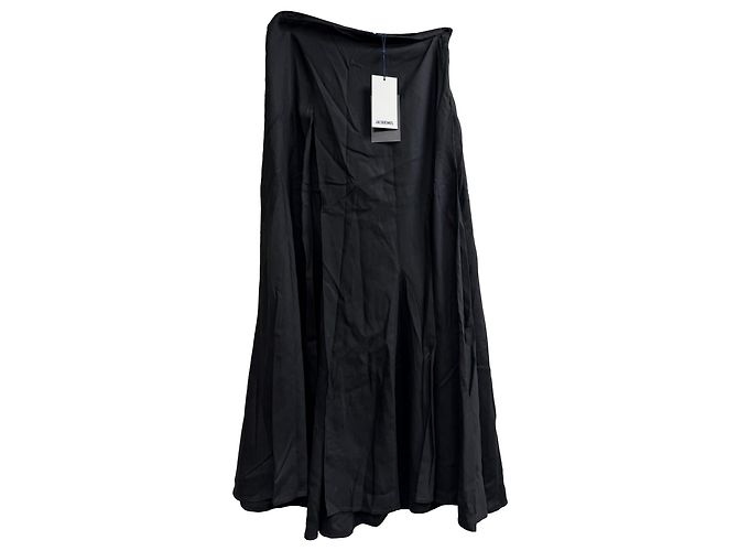 Saia Midi Le Souk da Jacquemus em Viscose Preta Preto