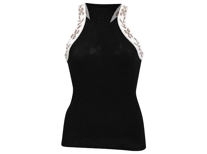 Schwarzes Woll-Top mit Pleiadi-Pailletten von Max Mara