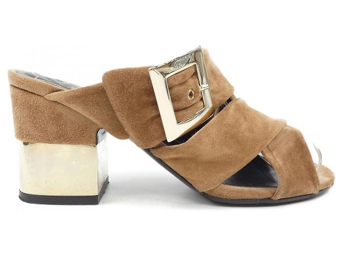 Sandali in pelle Roger Vivier Marrone