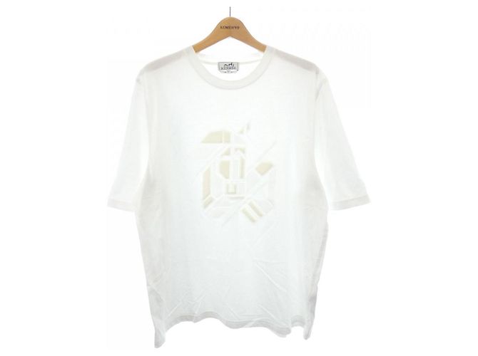 Camiseta de algodón XXL de Hermès Blanco