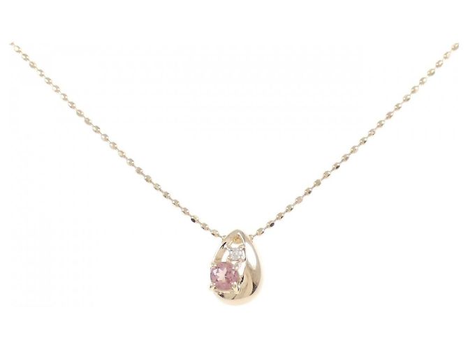 Autre Marque Collar de diamante de turmalina en oro rosa K10