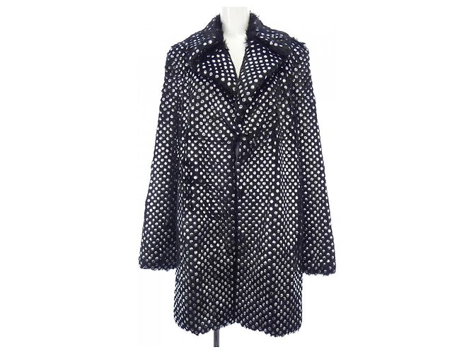 Céline CELINE Rabbit Coat Black