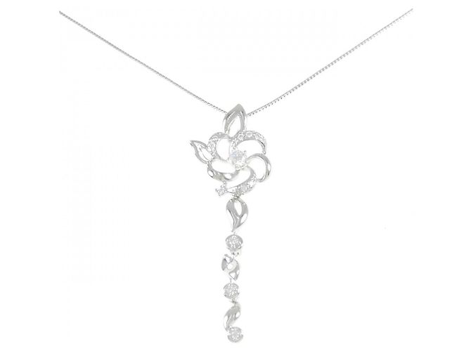 Tasaki Au750 Diamant-Halskette Silber