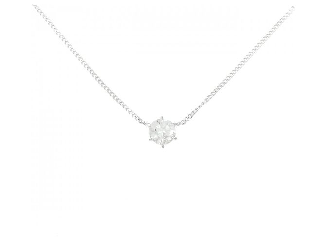 Autre Marque Colar de Diamante Solitário PT850 Prata