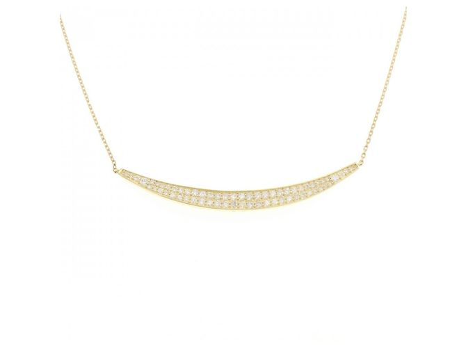 Autre Marque Collar de diamantes Au750 Dorado