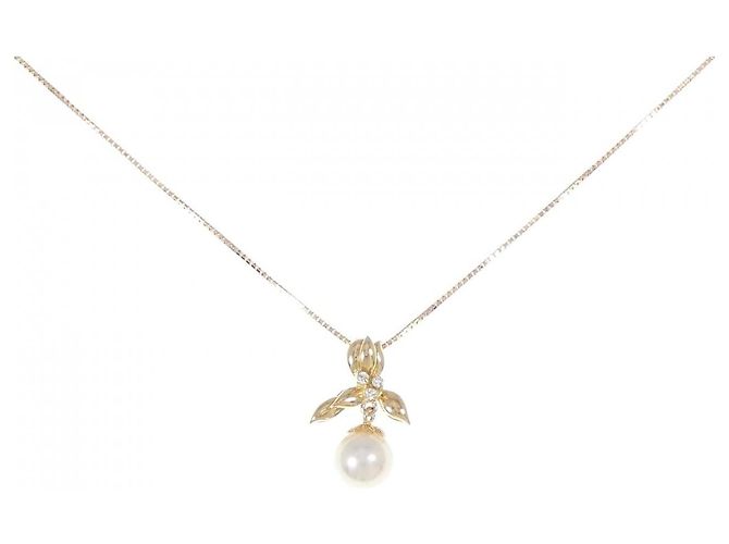 Autre Marque Collana di Perle Akoya Au750 D'oro
