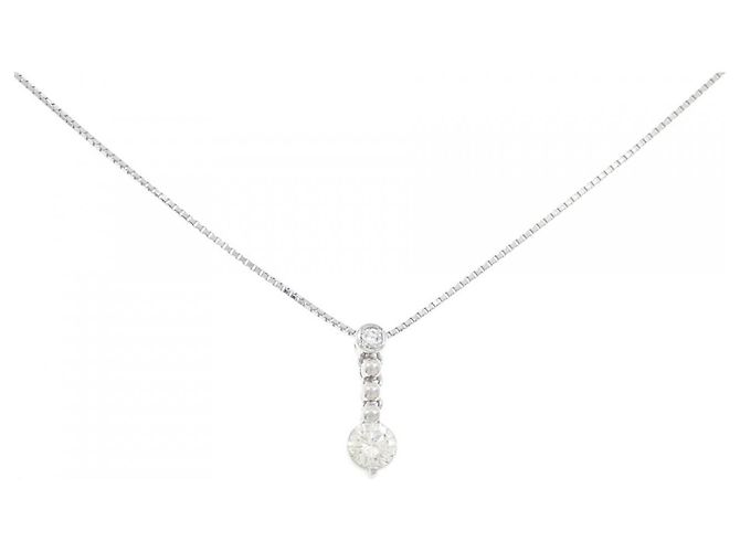 Autre Marque Collar de Diamante PT900 PT850 Plata