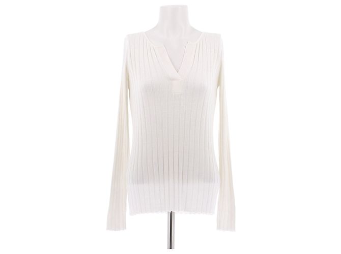 Totême Top de malha branca Branco