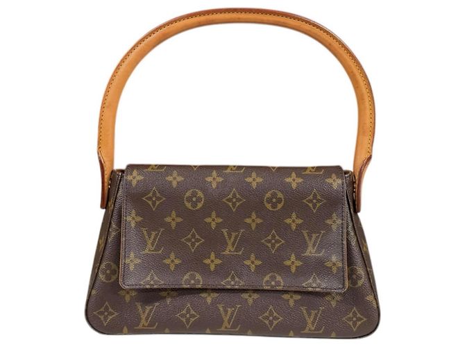 Sac à main Mini Looping Monogram Louis Vuitton Marron