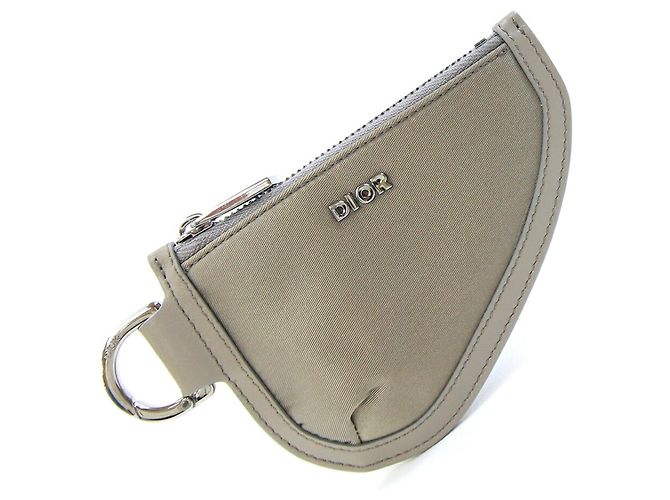Monedero khaki Christian Dior Caqui