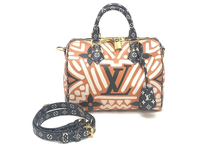 Speedy Sac Bandoulière 25 Monogram Géant Louis Vuitton Marron Blanc