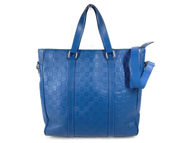Louis Vuitton Damier Infini Tadao PM Umhängetasche Blau