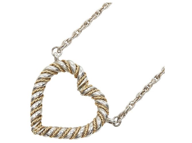Twist Herz Halskette von Tiffany & Co. Silber Golden