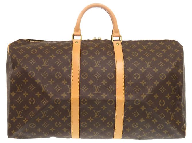 Sac Boston Keepall 55 Monogram Louis Vuitton Marron Monogramme