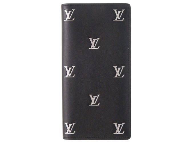 Brazza Portafoglio Lungo Louis Vuitton in Pelle Nera Nero