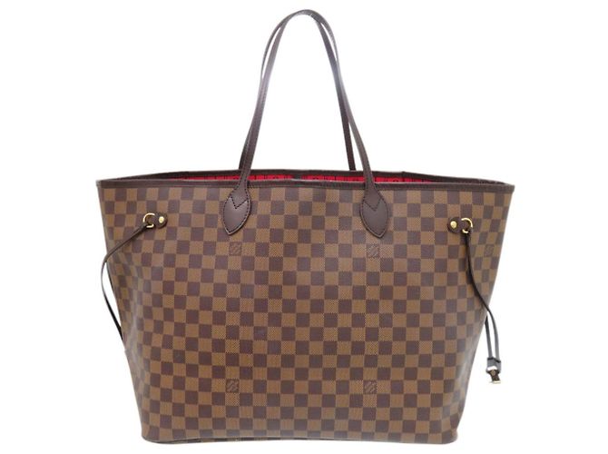 Borsa tote Louis Vuitton Neverfull GM Damier Ebene Marrone