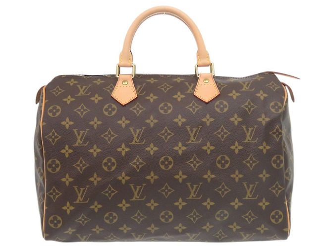 Sac à main Louis Vuitton Speedy 35 Monogram Marron Monogramme