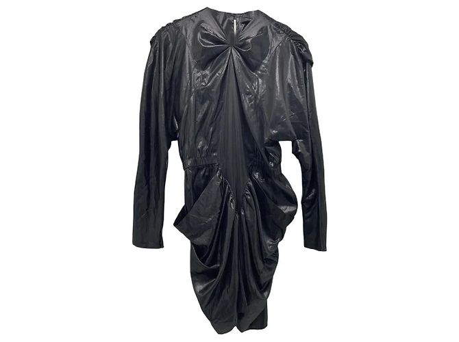 Isabel Marant Soya Mini Kleid aus schwarzer Seide