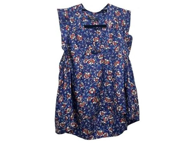 Completo pantalone Isabel Marant in seta blu Blu navy