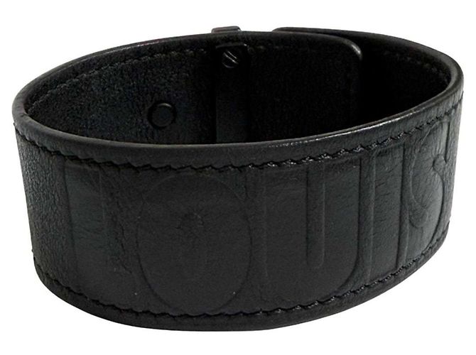 Bracciale largo con charm da uomo Louis Vuitton Nero