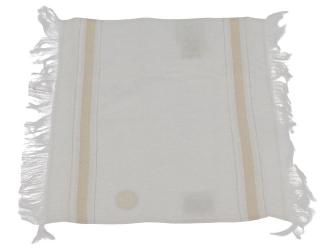 Hermès HERMES Toalla de Mano de Algodón Blanca Auth 174173A Blanco