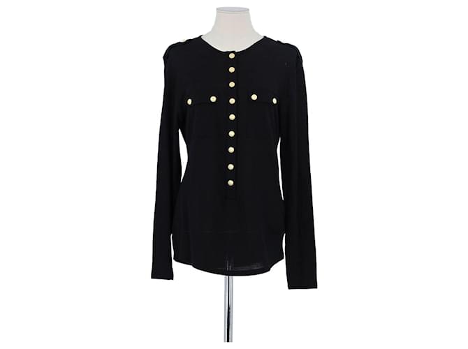 Balmain Schwarzer Wollpullover 