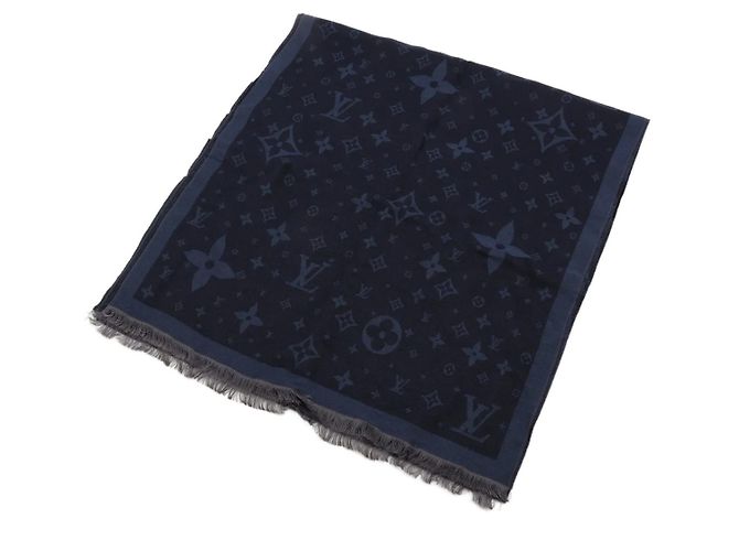 Sciarpa Etoile Monogram Grande Louis Vuitton Blu