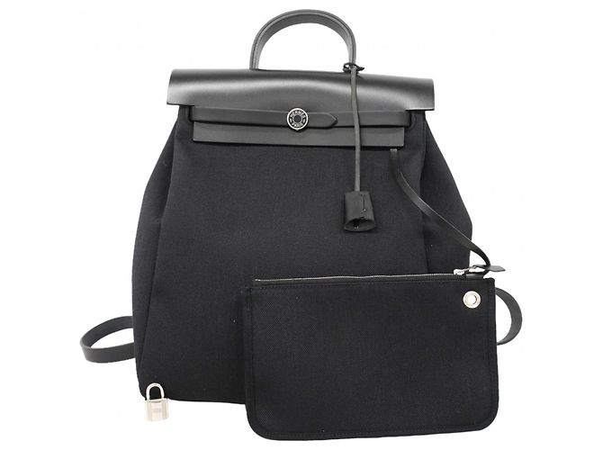 Hermès Hermes Backapck/Daypack Herbag Zip Add MM Black