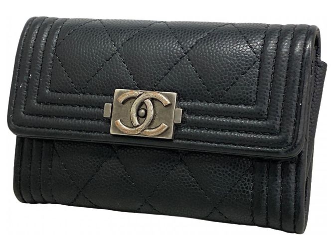 Chanel Boy Visitenkartenetui Schwarz