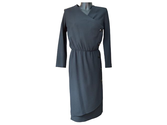 Céline Celine Black Wrap Dress