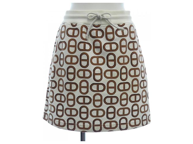 Hermès Falda de algodón Hermes Blanco 