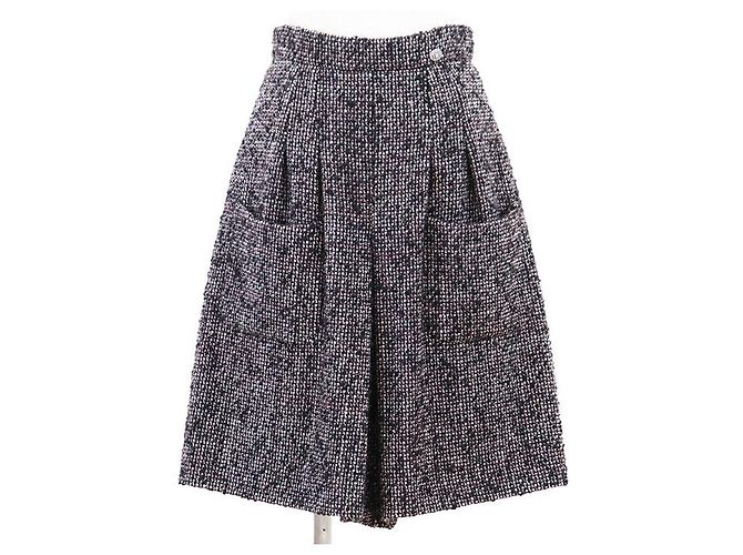 Timeless Saia de lã de alpaca em tweed da Chanel Marrom