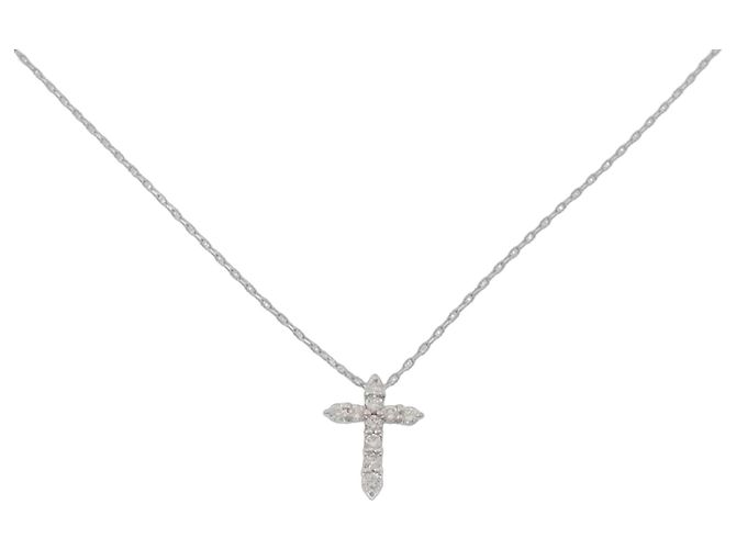 Autre Marque Collana in platino e diamanti Argento