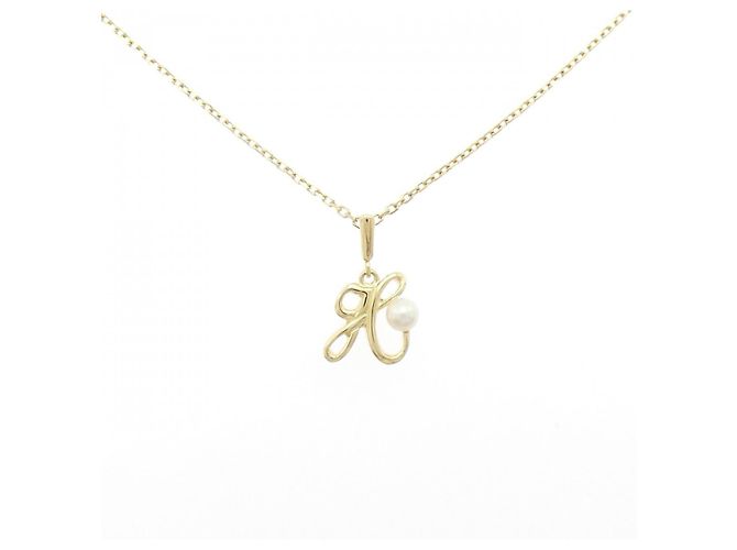 Colar Mikimoto em ouro Au750 com pérolas Akoya Dourado