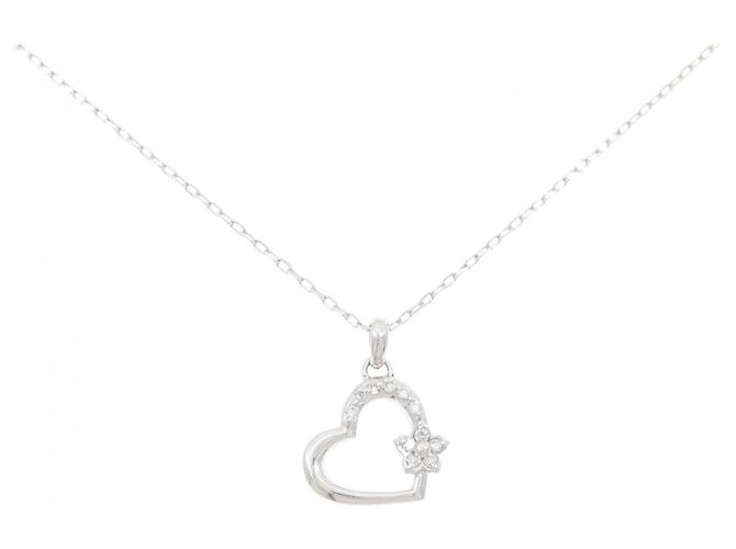 Autre Marque Au750 Diamant-Halskette Silber