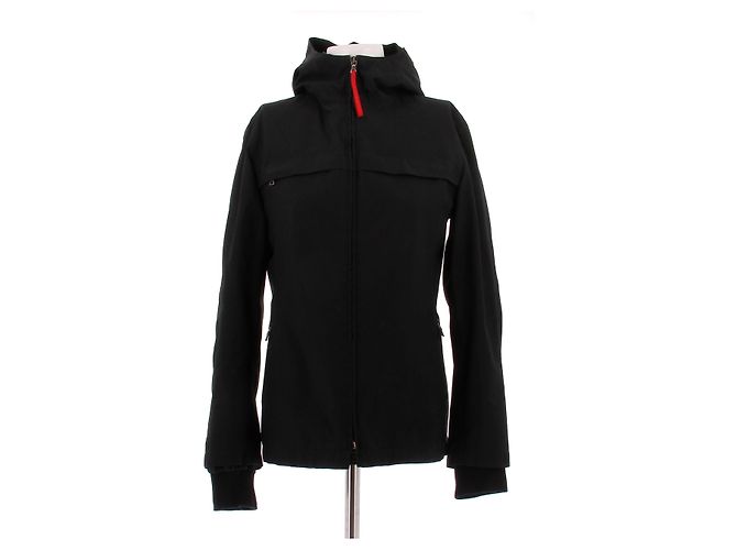 Prada Schwarze Jacke mit Kapuze