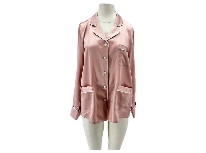 Autre Marque Camicia di seta rosa LILYSILK M