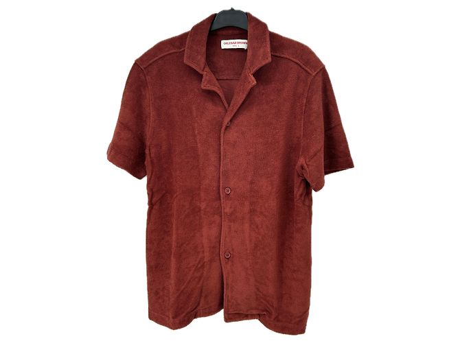 Autre Marque Bordeaux-Frottee-Hemd