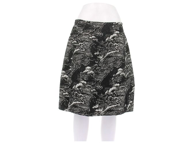 Marni Rock mit geometrischem Muster Schwarz Weiß Größe 42