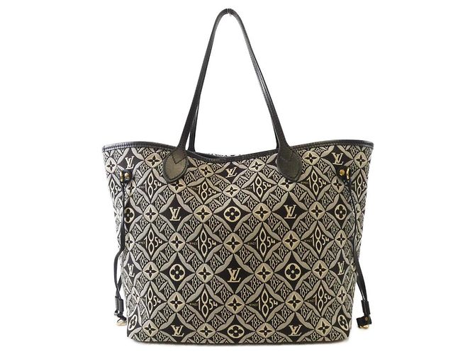 Louis Vuitton SINCE1854 Neverfull MM Handbag Brown Grey